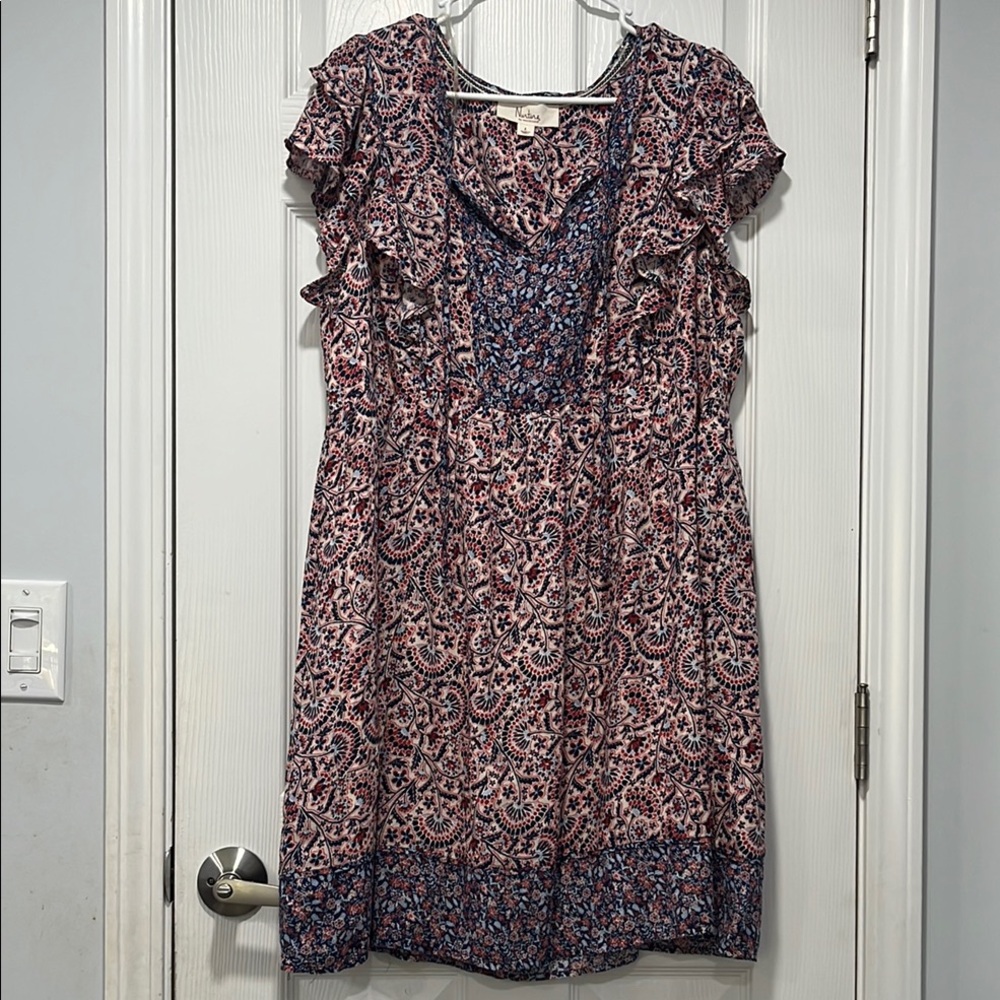 Floral Ruffle Dress - Multicolor